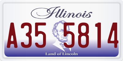 IL license plate A355814