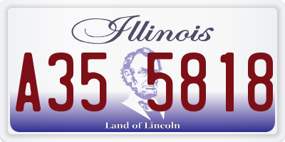 IL license plate A355818