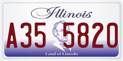 IL license plate A355820