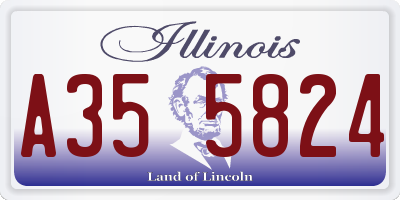 IL license plate A355824