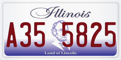 IL license plate A355825