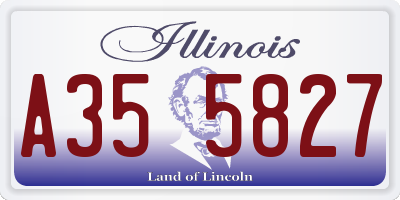 IL license plate A355827