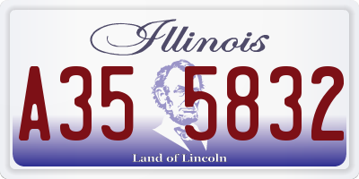 IL license plate A355832