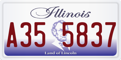 IL license plate A355837
