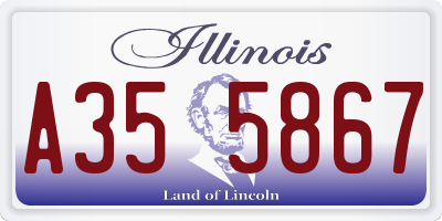 IL license plate A355867