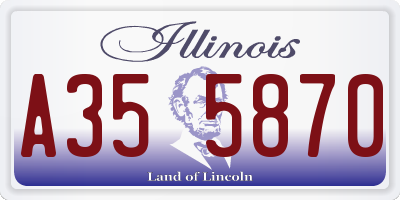 IL license plate A355870