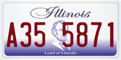 IL license plate A355871