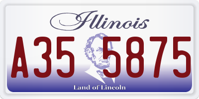 IL license plate A355875