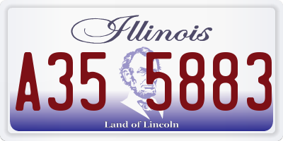 IL license plate A355883