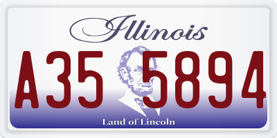 IL license plate A355894