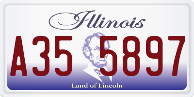 IL license plate A355897
