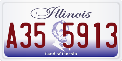 IL license plate A355913