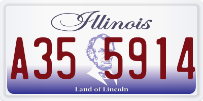 IL license plate A355914