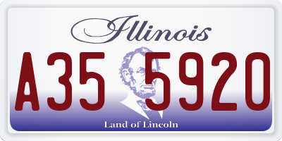 IL license plate A355920