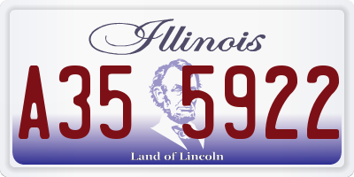 IL license plate A355922