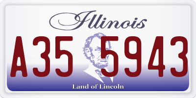 IL license plate A355943