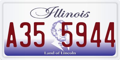 IL license plate A355944