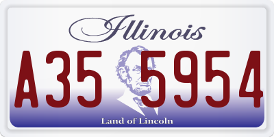 IL license plate A355954