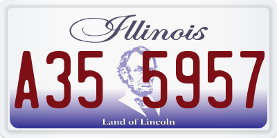IL license plate A355957