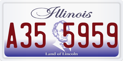IL license plate A355959