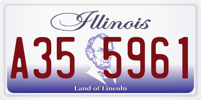 IL license plate A355961