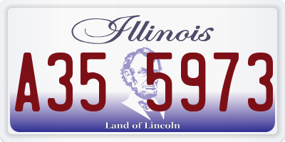 IL license plate A355973