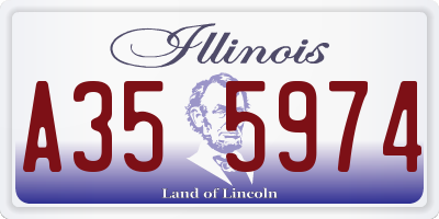 IL license plate A355974