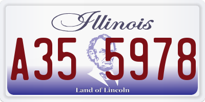 IL license plate A355978