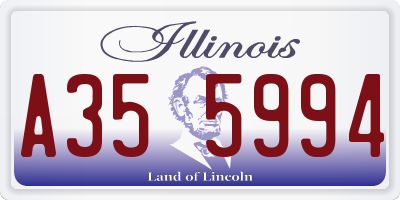 IL license plate A355994