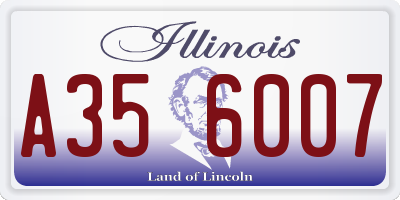 IL license plate A356007