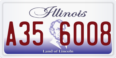 IL license plate A356008