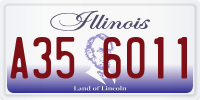 IL license plate A356011