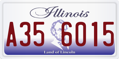 IL license plate A356015