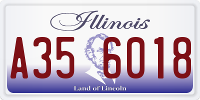 IL license plate A356018