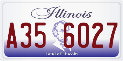 IL license plate A356027