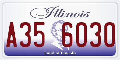 IL license plate A356030