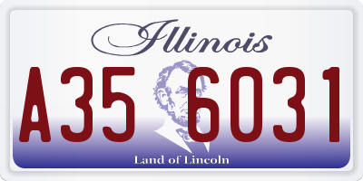 IL license plate A356031