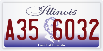 IL license plate A356032