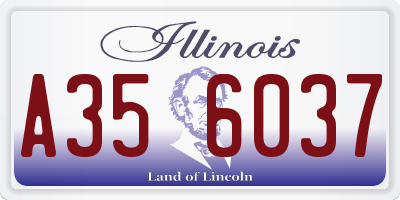 IL license plate A356037