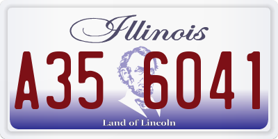 IL license plate A356041