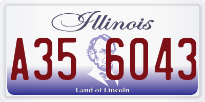 IL license plate A356043