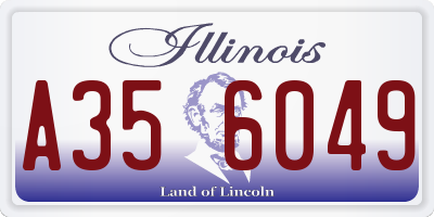 IL license plate A356049