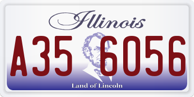 IL license plate A356056