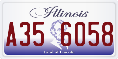 IL license plate A356058