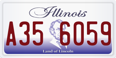IL license plate A356059