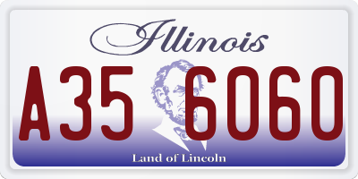IL license plate A356060