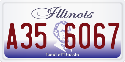 IL license plate A356067
