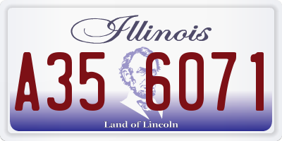 IL license plate A356071