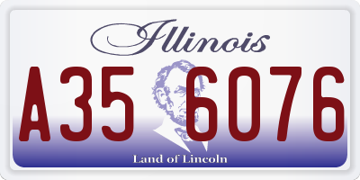 IL license plate A356076