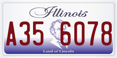 IL license plate A356078
